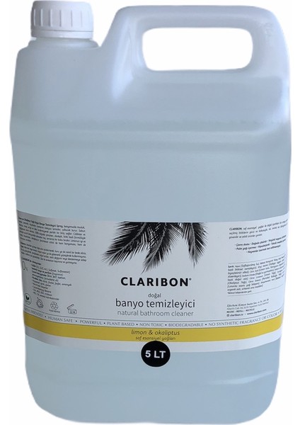 Doğal Banyo Temizleyici 5 Litre Sprey - Limon Okaliptus