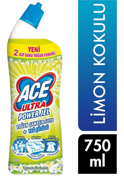 Ultra Yoğun Kıvamlı Çamaşır Suyu Limon Tazeliği 750 ml * 3lü Set