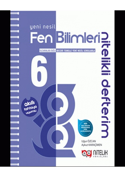 6. Sınıf Akıllı Defter Fen Bilimleri Nitelik Yayınlarıli