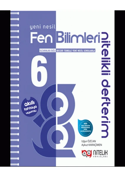 Nitelik Yayınları 6. Sınıf Akıllı Defter Fen Bilimleri Nitelik Yayınlarıli