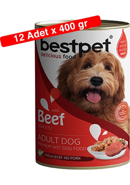 Sığır Etli Yetişkin Köpek Konservesi 400GR