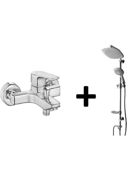 Tema Eca Niobe Banyo Bataryası Tema Rain Bianco Tepe Duş Seti