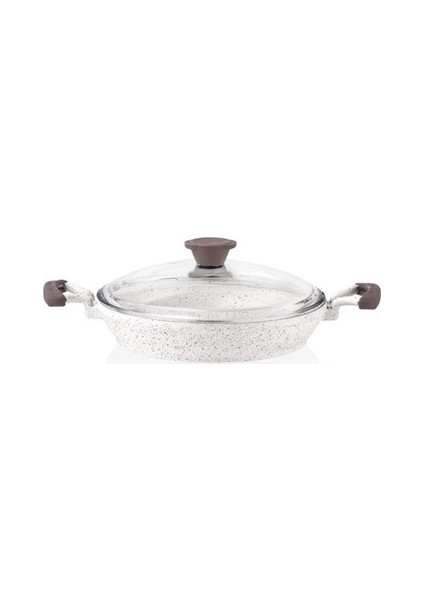 Gravita Döküm Sahan Kapaklı 20 Cm. Beyaz