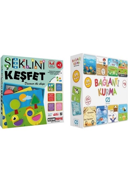 Şeklini Keşfet + Ca Bağlantı Kurma (2'li Oyun Seti)