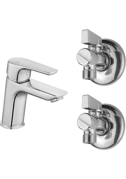 Eca Niobe Lavabo Bataryası 2ADET Tema Filtreli Ara Musluk