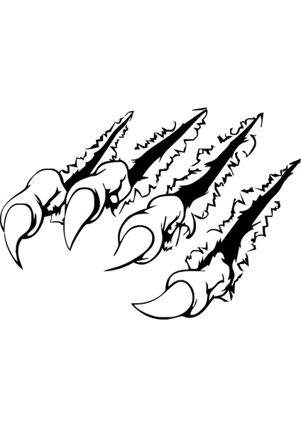 Pençe Figürlü Araç Sticker