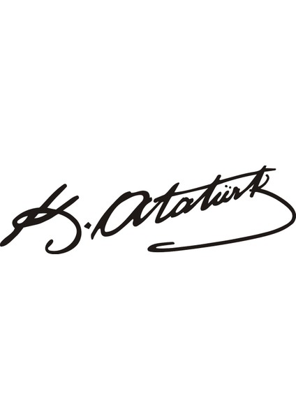 K.atatürk Imza Sticker 30 cm