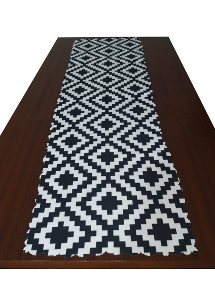 Zigzag Desenli Dekoratif Runner