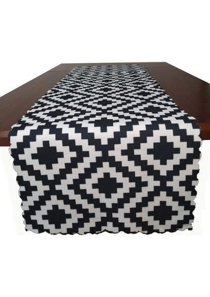 Zigzag Desenli Dekoratif Runner