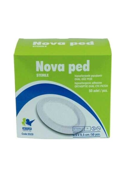 Ped Yapışkanlı Oval Göz Pedi 6,5X9,5 Cm 50'Lik