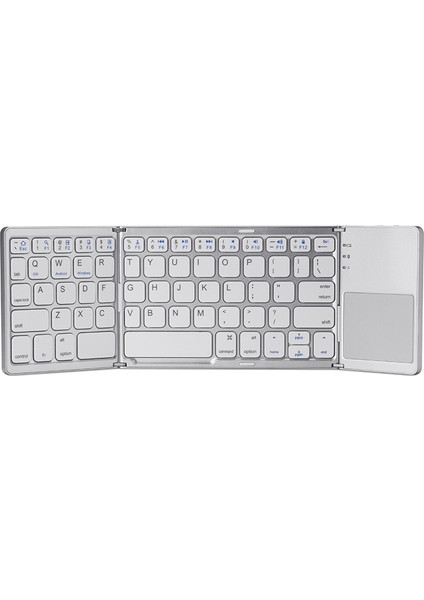 3 Kat Bluetooth Taşınabilir Ipad Klavye (Yurt Dışından)