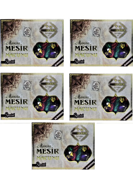 Manisa Birlik Glikozsuz  Manisa Mesir Macunu 195 gr 5 Li Set 5*195