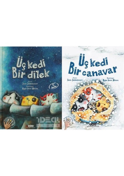 Üç Kedi Bir Canavar + Üç Kedi Bir Dilek - Sara Şahinkanat - 2 Kitap Bir Arada