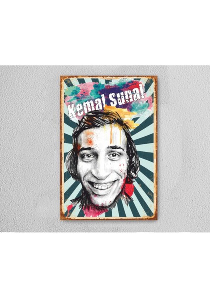 Kemal Sunal 2 Retro Vintage Ahşap Poster Tablo