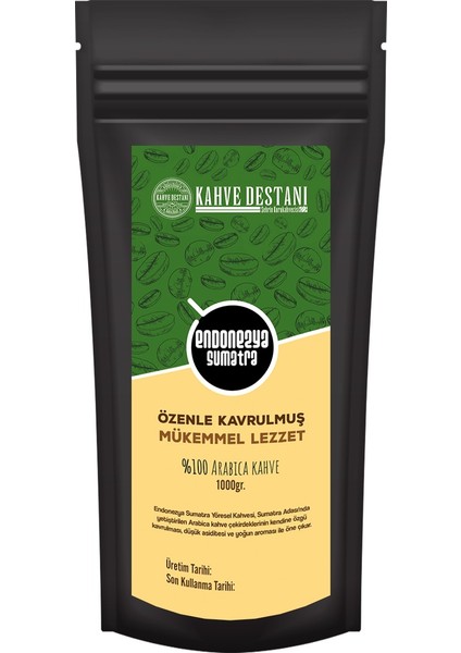 Endonezya Sumatra Öğütülmüş Filtre Kahve 1000 gr