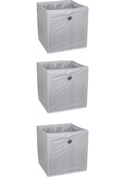 3'lü Gri Raf Organizer Kutu Seti