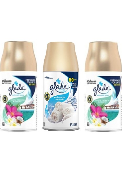 Oda Kokusu Tropikal Floral + Temiz Çarşaf + Tropikal Floral Yedek Sprey 269 ml x 3