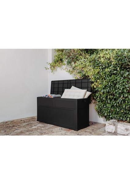 Toomax Toscana 320 lt Antrasit Bahçe Depolama Sandığı Balkon Sandığı Plastik Dolap modelleri