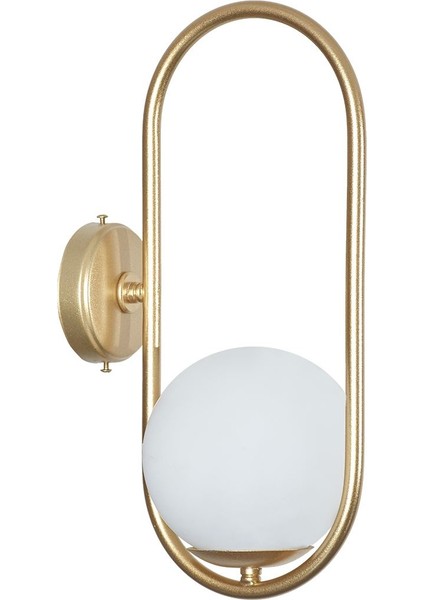 Zenga Sarı Metal Gövde Beyaz Camlı Tasarım Lüx Aplik fiyatları