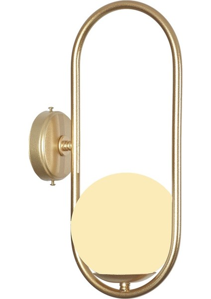 Zenga Sarı Metal Gövde Beyaz Camlı Tasarım Lüx Aplik fırsatları