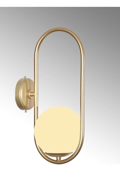 Zenga Sarı Metal Gövde Beyaz Camlı Tasarım Lüx Aplik indirimleri