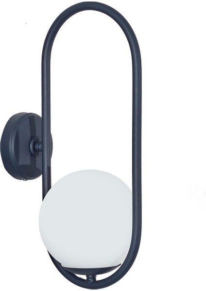 Zenga Antrasit Metal Gövde Beyaz Camlı Tasarım Lüx Aplik fiyatları