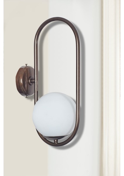 Zenga Eskitme Metal Gövde Beyaz Camlı Tasarım Lüx Aplik