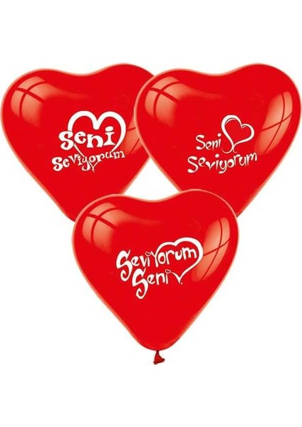 Seni Seviyorum Baskılı Balon 10 Adet