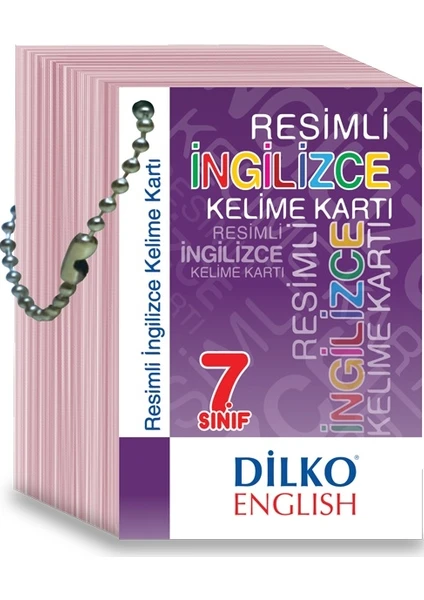 Dilko Yayıncılık 7. Sınıf Resimli Ingilizce Kelime Kartı