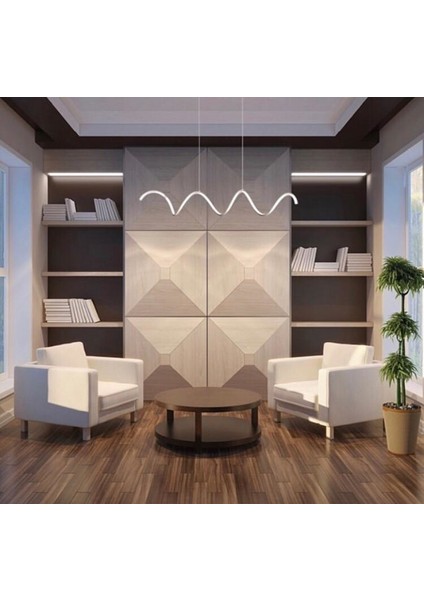 Modern LED Burgu Dekoratif Avize, Beyaz 3000K fiyatları
