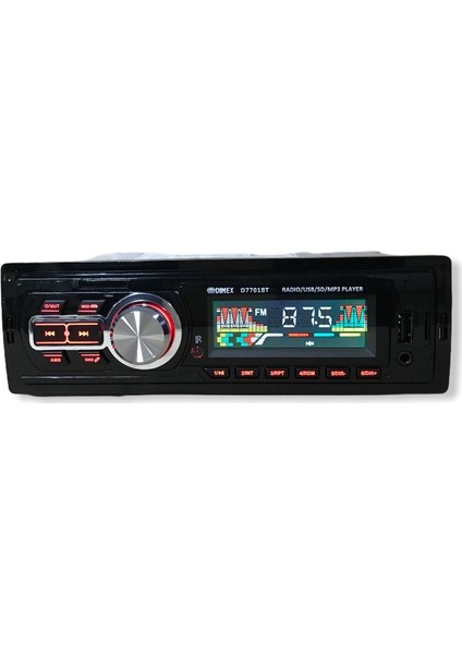 DİMEX Oto Teyp 7701 USB/BT/AUX/Hafıza Kart