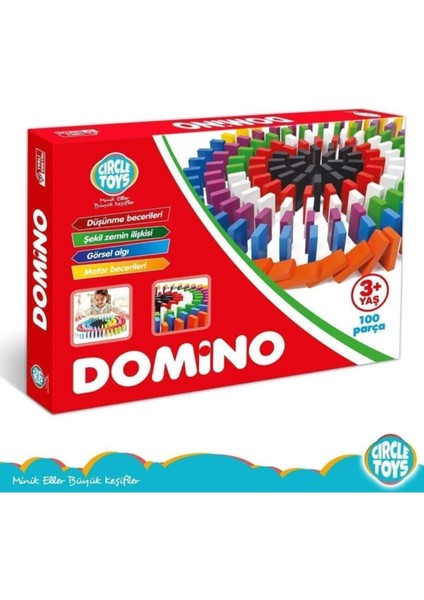 Domino Oyunu Renkli Ahşap 100 Parça