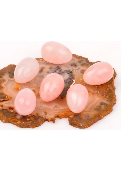 Küçük Boy Pembe Kuvars Taşı Yumurta