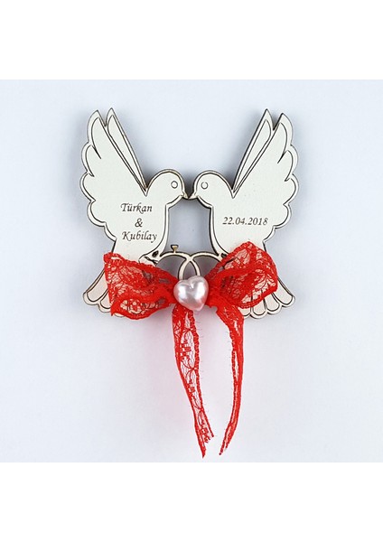 Nikah Şekeri Ahşap Lazer Magnet 50 Adet SLK-137