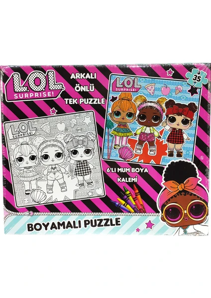 Laço Kids Lol Bebek Puzzle 35 Parça Boyamalı Çift Taraflı Puzzle