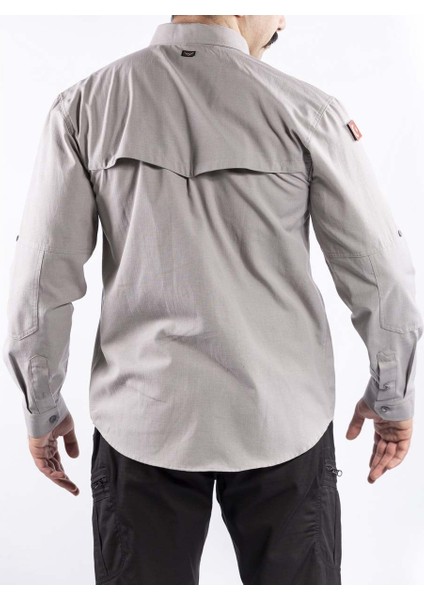 TACTEC01 Tactical Özel Tasarım Gömlek Yüksek Mukavemetli Polyester Ribs Kumaş