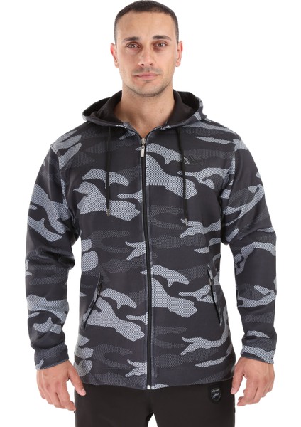 Erkek Spor Ceket Koşu Outdoor Oversize Kapşonlu 4070
