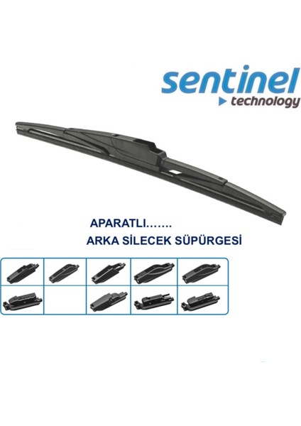 Aparatlı Arka Silecek 400mm / 16" Sentinel 9 Aparat