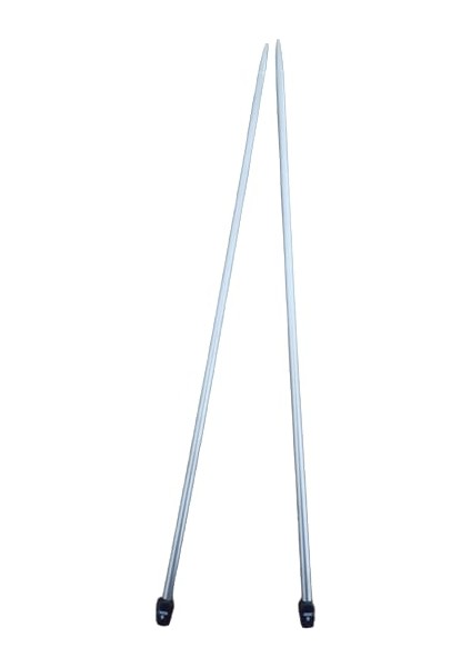 Örgü örme şişi Düz uçlu örgü şişi 06mm boy 35cm titanyum hafif örgü şiş ST02006