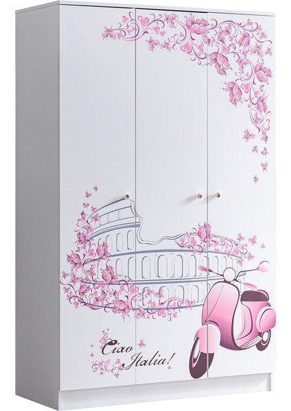 Pisa Ranza Karyola Çalışma Masası + 3 Kapaklı Dolap fırsatları