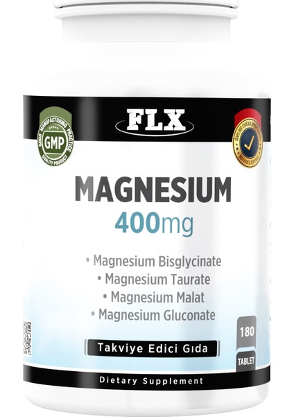 Magnesium Malat Glükonat Taurat Bisglisinat 180 Tablet & Vitamin D3 400'lü 20 ml modelleri