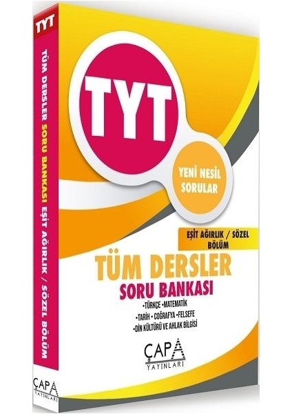 TYT Tüm Desler Eşit ağırlık-sözel Soru Bankası