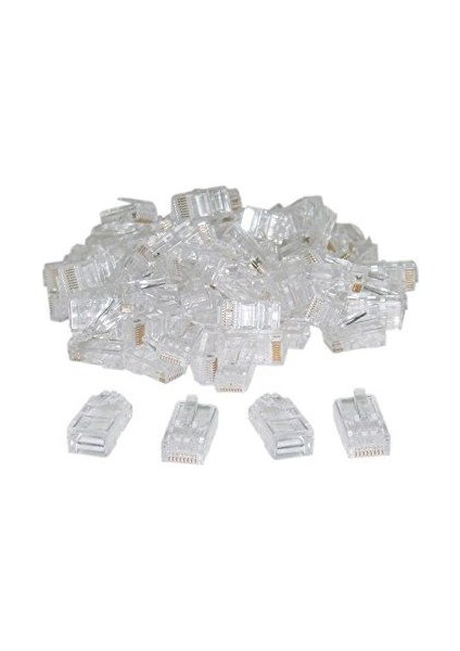 Rj 45 Cat5 Jak Konnektör 8P8C 100 Lü RJ45