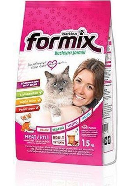 Kedi Maması Etli 1,5 kg