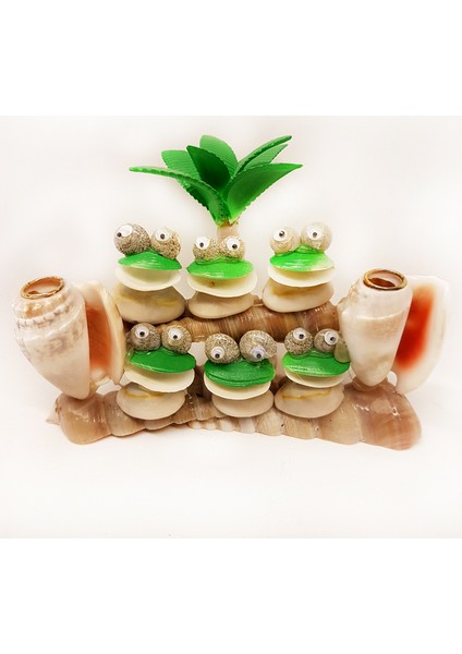 Altılı Kurbağa Koro Kalemlik Biblo