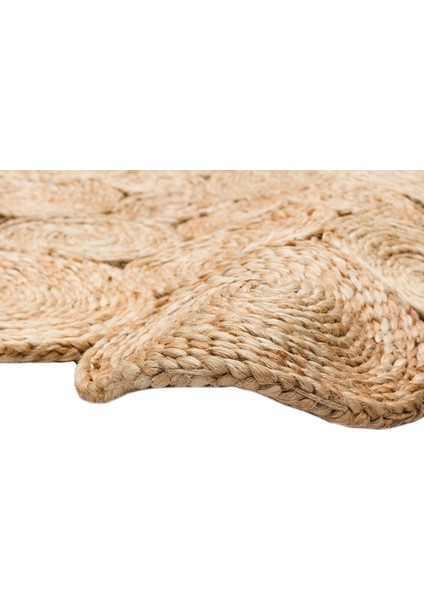 SOLO JÜT CA 111 NATURAL YUVARLAK 120*120 CM Jüt Halı El Dokuma Iplik Örgü Hasır Halı Vintage Jüt Kilim modelleri