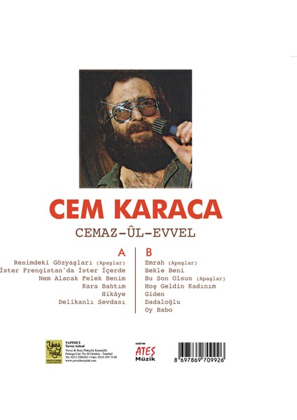 Cem Karaca-Cemaz Ül Evvel - Plak