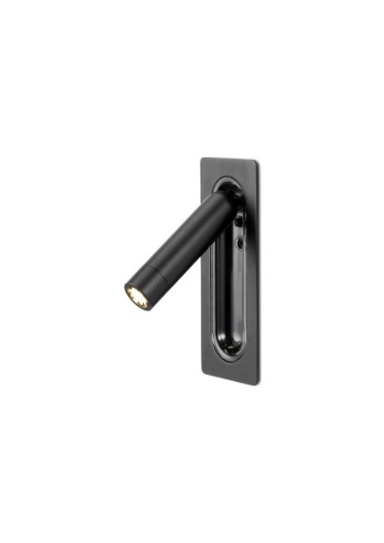 Modern Dekoratif 3W LED Yatak Başı Okuma Lambası 3000K Siyah (1ADET)