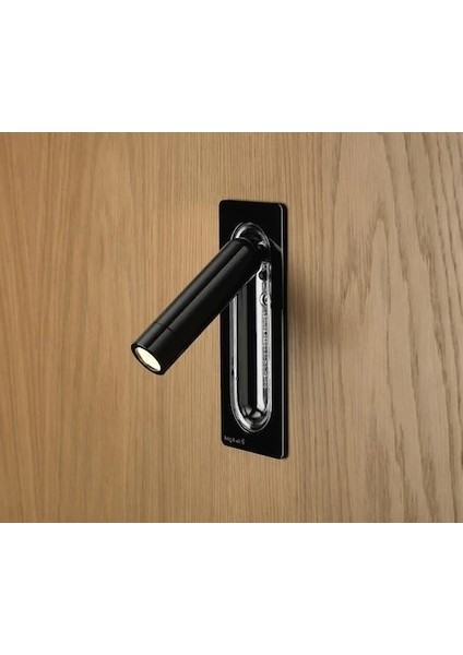 Modern Dekoratif 3W LED Yatak Başı Okuma Lambası 3000K Siyah (1ADET)