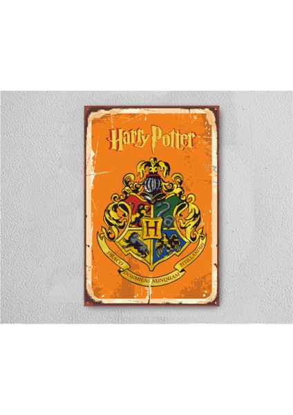 Harry Potter Hogwarts 2 Retro Vintage Ahşap Poster Tablo